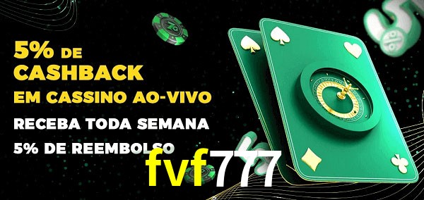 Promoções do cassino ao Vivo fvf777